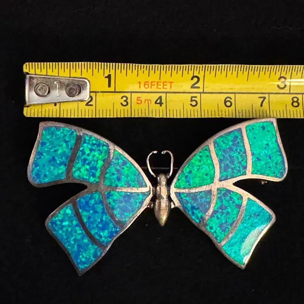 Vintage Sterling Silver Butterfly Brooch Pin or Pendant